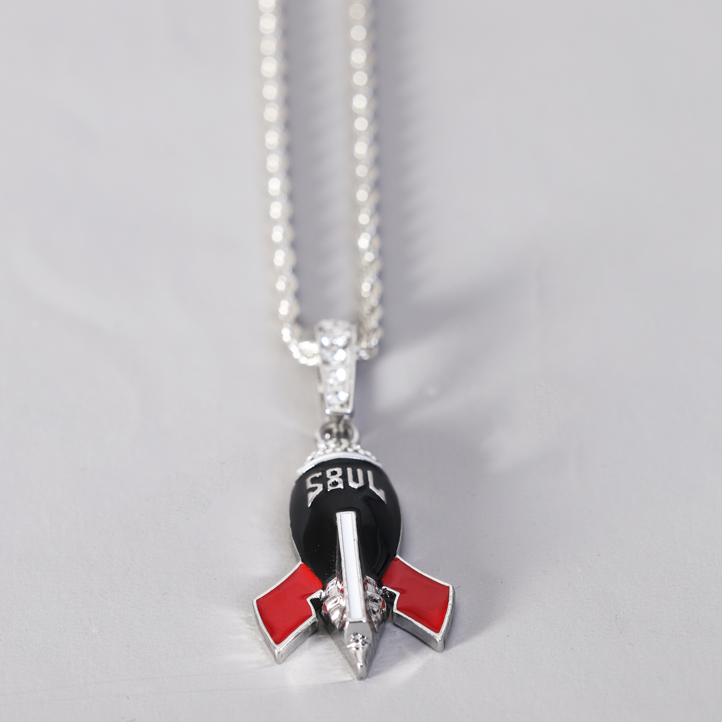 Iced Out Rocket Pendant - by freshice